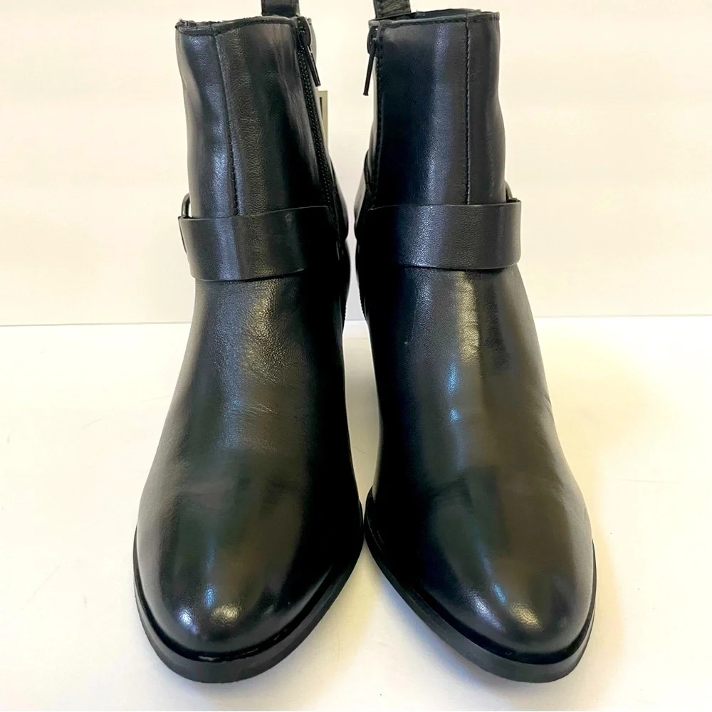 NWT House of Harlow 1960 Portia Biker Black Leather Boots Sz 8.5